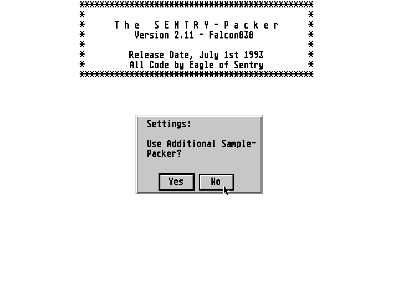 Sentry-Packer atari screenshot